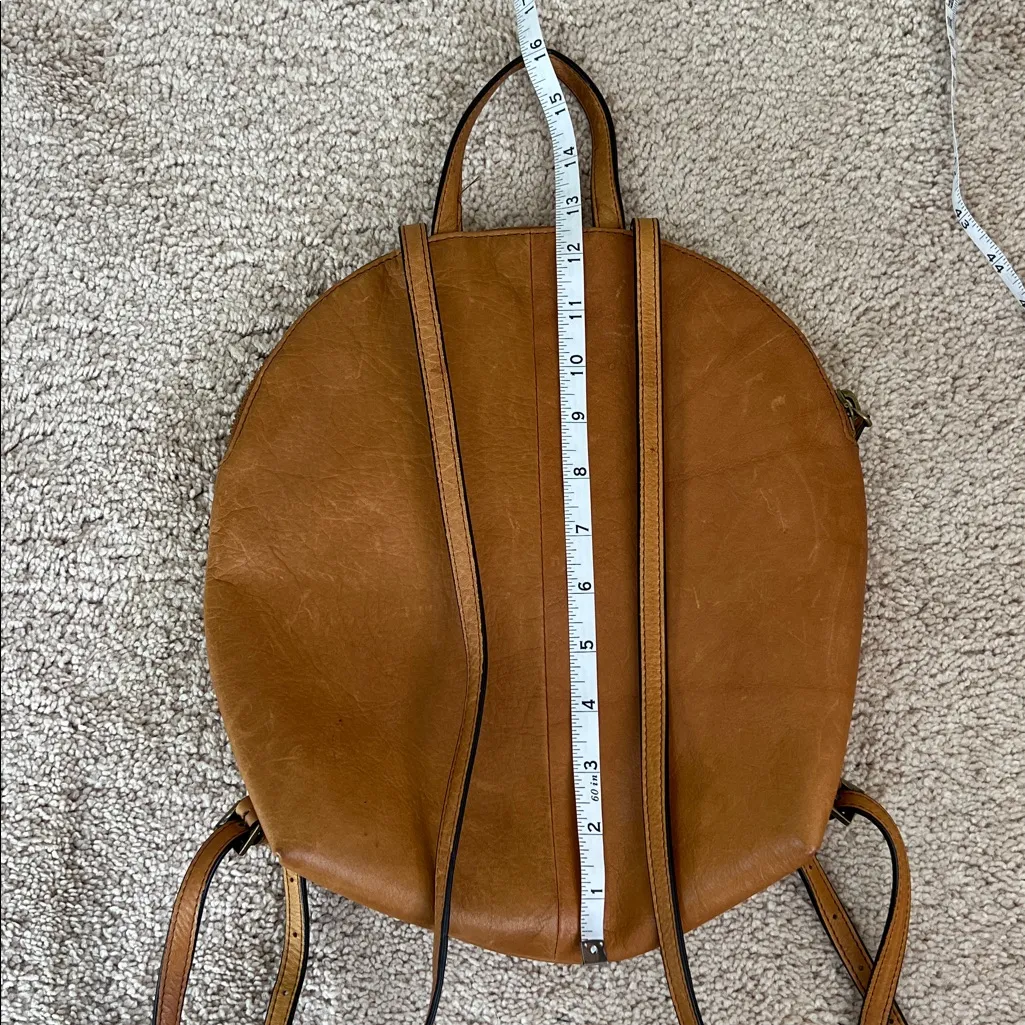 margot New York leather backpack purse Tan - Image 6
