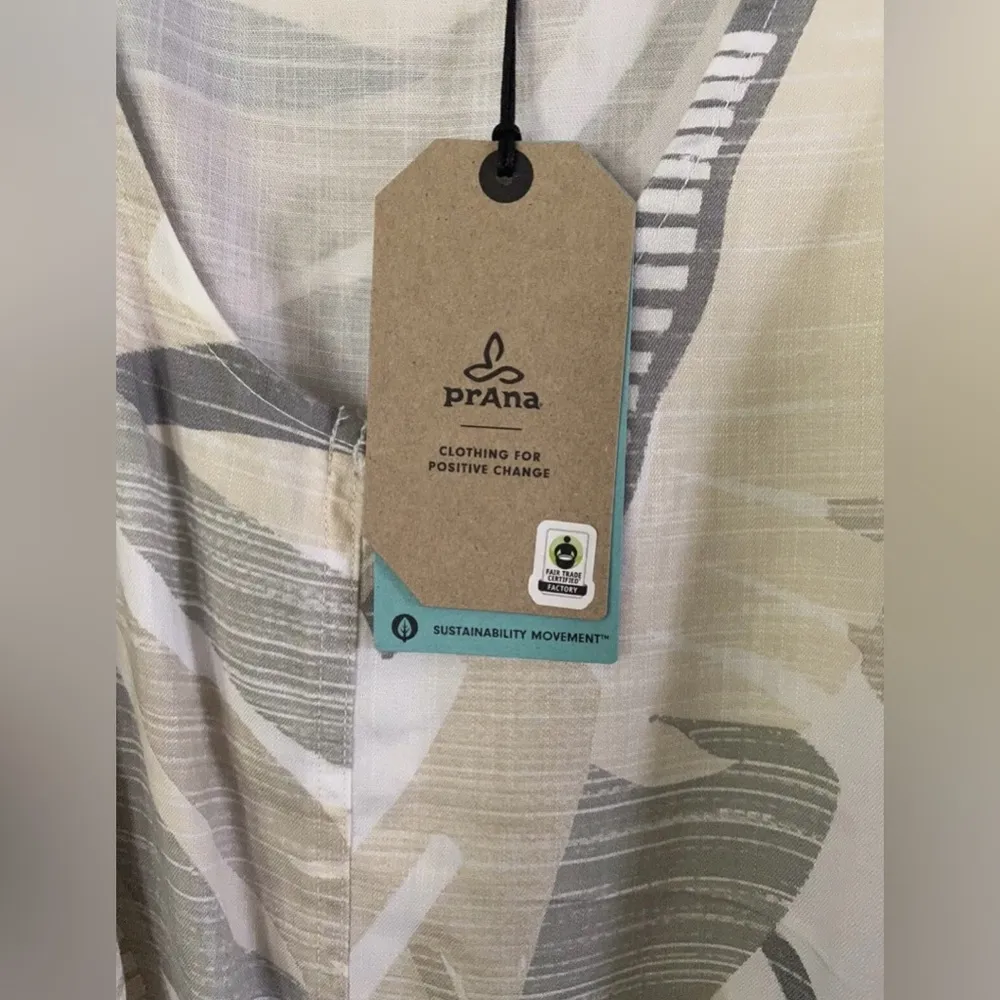 NWT Prana Womens Gray Bone Paloma Tie Front Sleeveless McKenzie Tank Top Size XS - Image 8