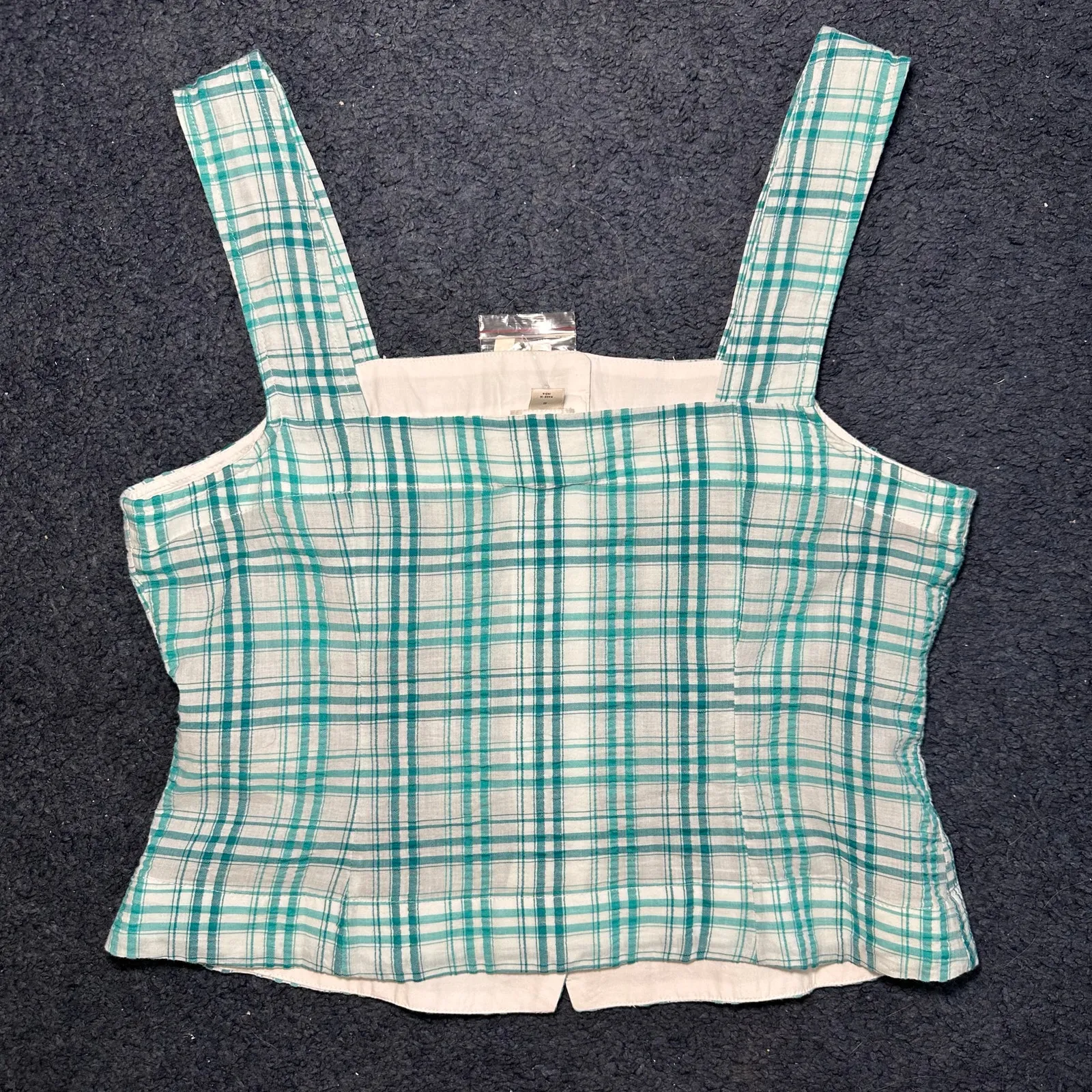 Anthropologie Maeve Square Neck Button Front Tank Size medium Blue - Image 5