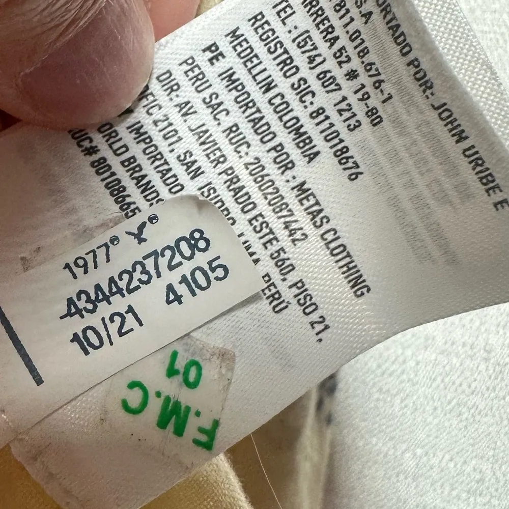 AMERICAN EAGLE Top XS Floral Button Down Peplum Top Lace Embroidery Boho Peasant - Image 6