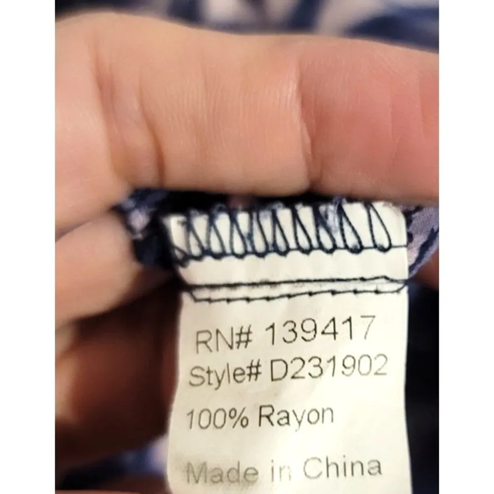 Piko 1988 Tie Dye Spaghetti Strap Babydoll Mini Dress Blue Pink Small - Image 5