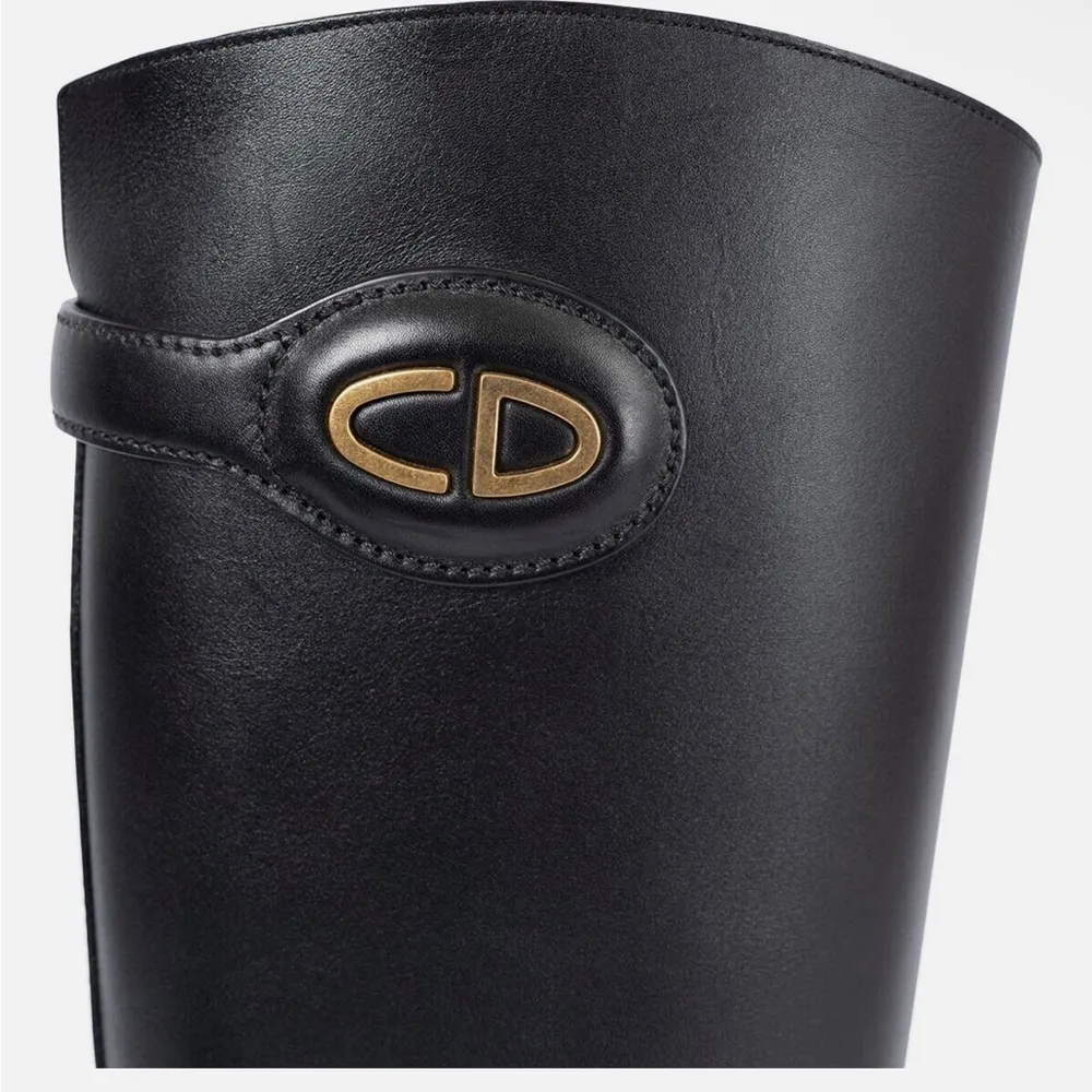 Authentic Dior Black Diorable Leather Riding / Long $2200 Boots - Image 2
