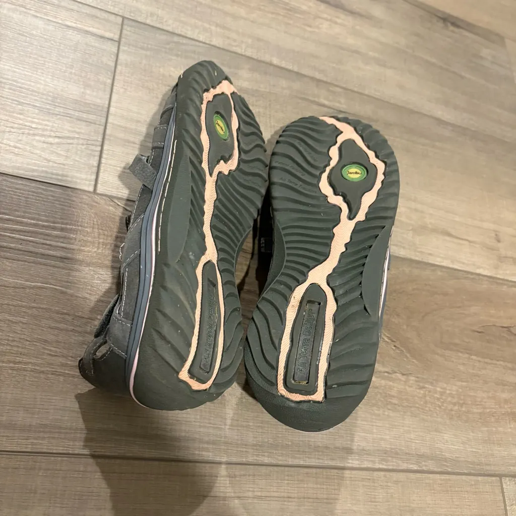 JBU Jambu Abby Leather Ankle Strap Sandals Flats Shoes grey‎ Womens Size 9 - Image 5