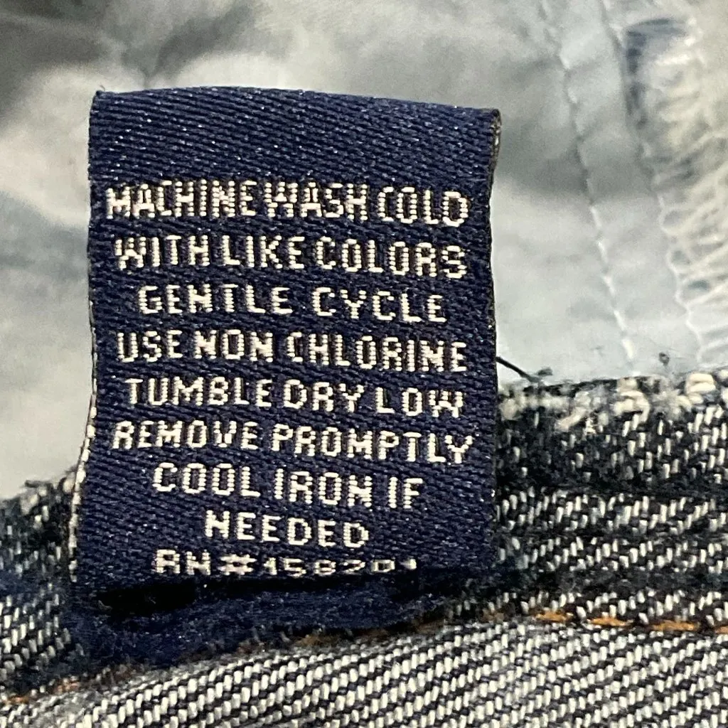 Angel Kiss Jean Shorts Womens 9 Blue Denim Cut Offs Y2K Ladder Cut Outs 28x3 - Image 9