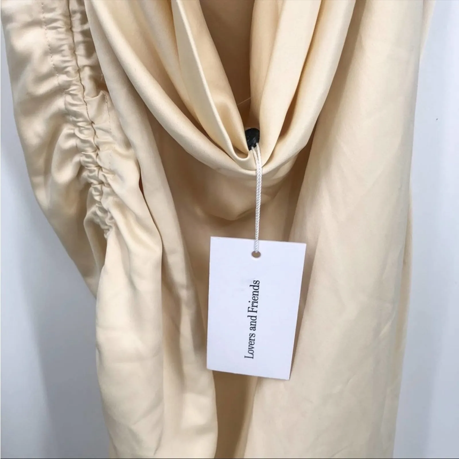 Lovers And Friends Maegan Cowl Neckline Satin Side Ruched maxi Dress NEW MEDIUM - Image 10