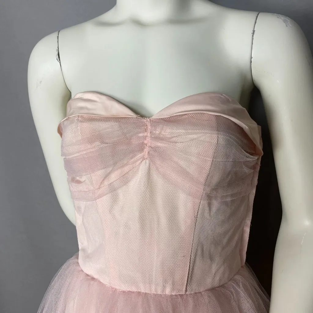 Vintage Prom Dress Strapless Wounded Bird Pink Tulle Susie Q Halloween Costume Size XXS - Image 17