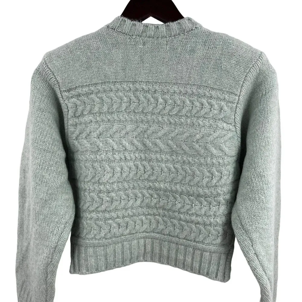 For Love & Lemons Dominique Green Cable Knit Sweater XXS New - Image 58