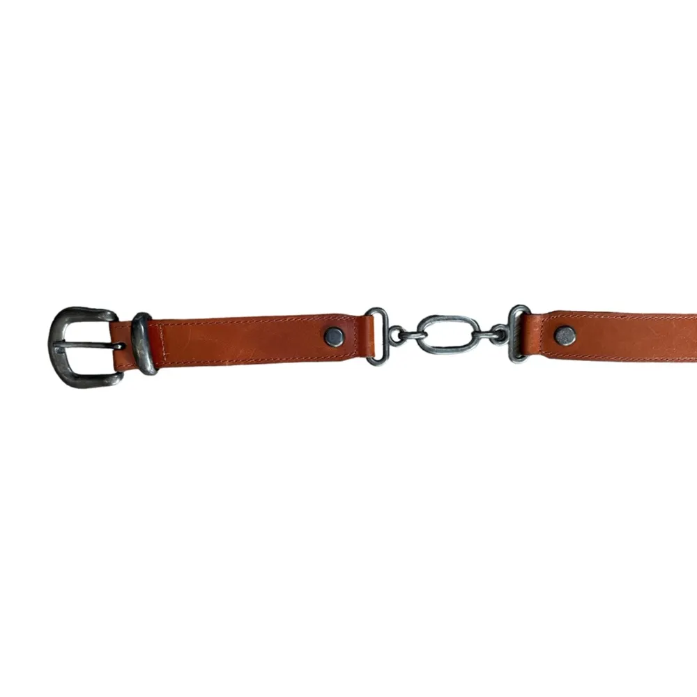 Doncaster  Tan Luxury Western Utility Equestrian Metal Chain Link Belt - Image 3