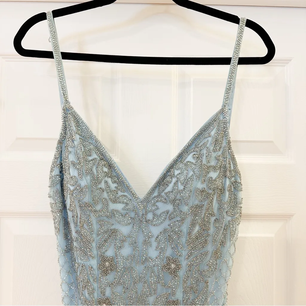 Primavera Couture 3428 Beaded prom dress Evening Gown Powder Blue sz 6 - Image 7