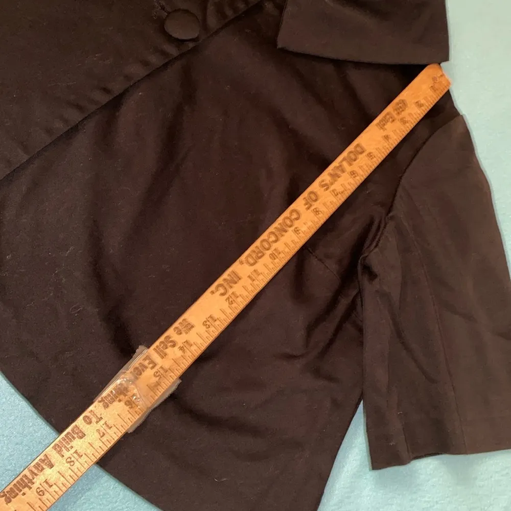 COURTENAY Y2K black jacket blouse Peter Pan collar 2 big buttons vintage size L Size L - Image 8