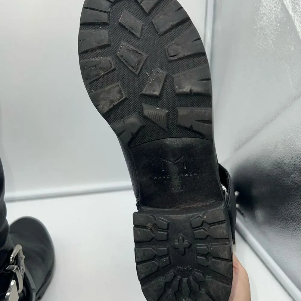 Marc Fisher Women's Black Misty Leather Knee High Riding Boots - Image 10