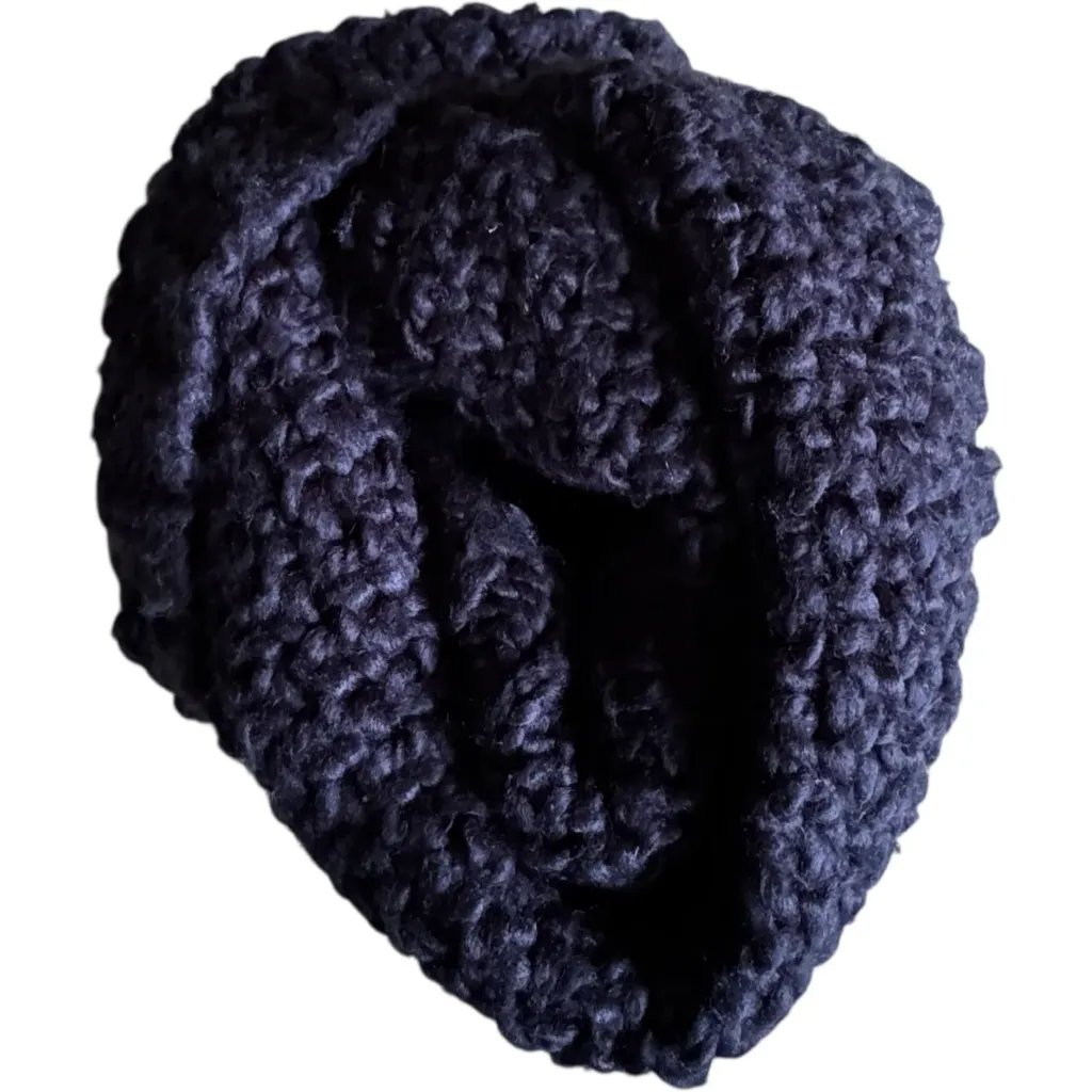 MUXIT ONE SIZE Cold Weather Winter Elegant Black Infinity Scarf - Image 2