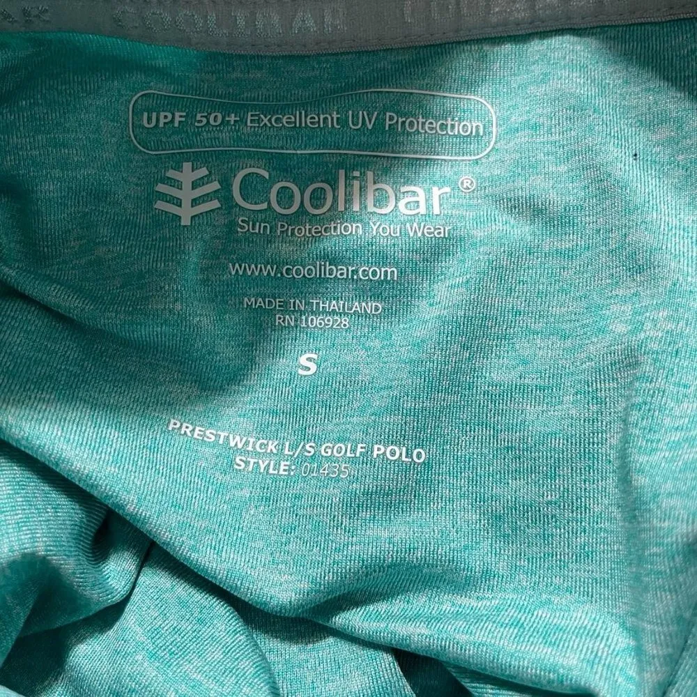 Coolibar Small Collared Long Sleeve Shirt Sun Protectant Athletic - Image 5