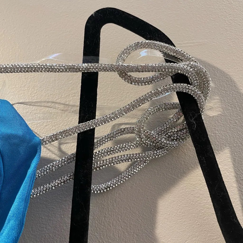 NWT-Windsor rhinestone tie strap bustier top - Image 5