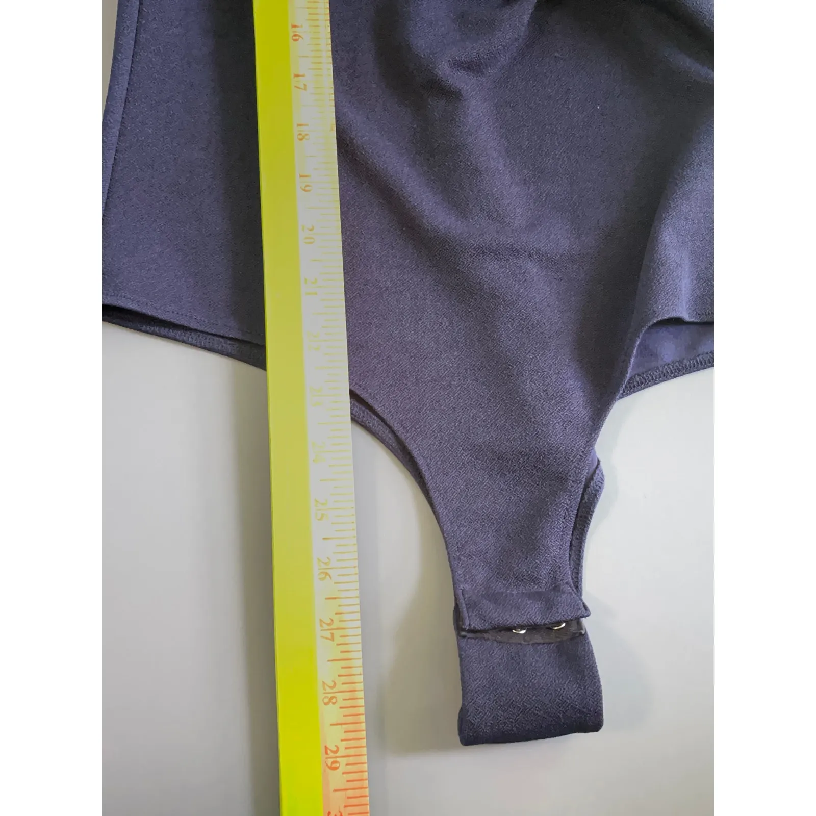 Misa Los Angeles Navy Blue Lyda Stretch Crepe Ruffle Bodysuit Size Large - Image 11