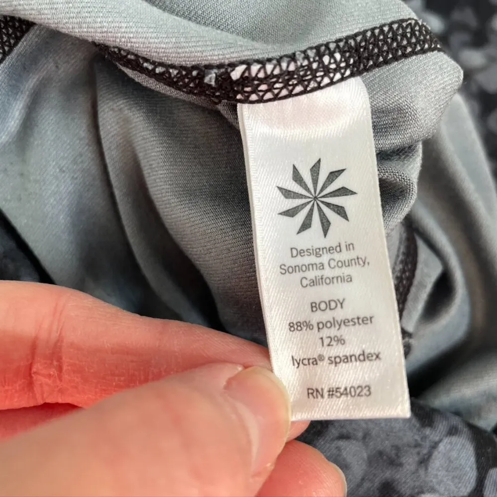 ATHLETA Dot Chaturanga Tight Gray Black Printed Pull On Elastic Waist Leggings - Image 7