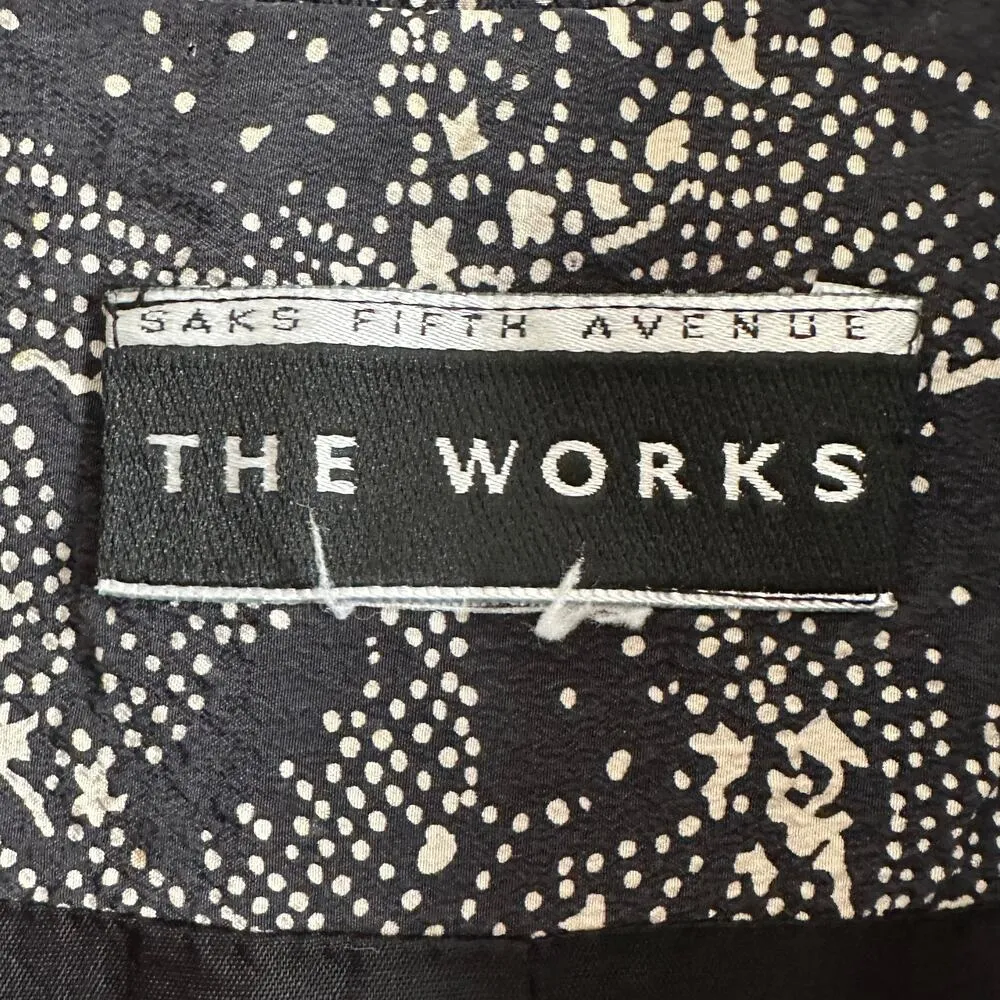 THE WORKS Saks Fifth Avenue | 90s Vintage Black and White Blazer | Size XL - Image 5
