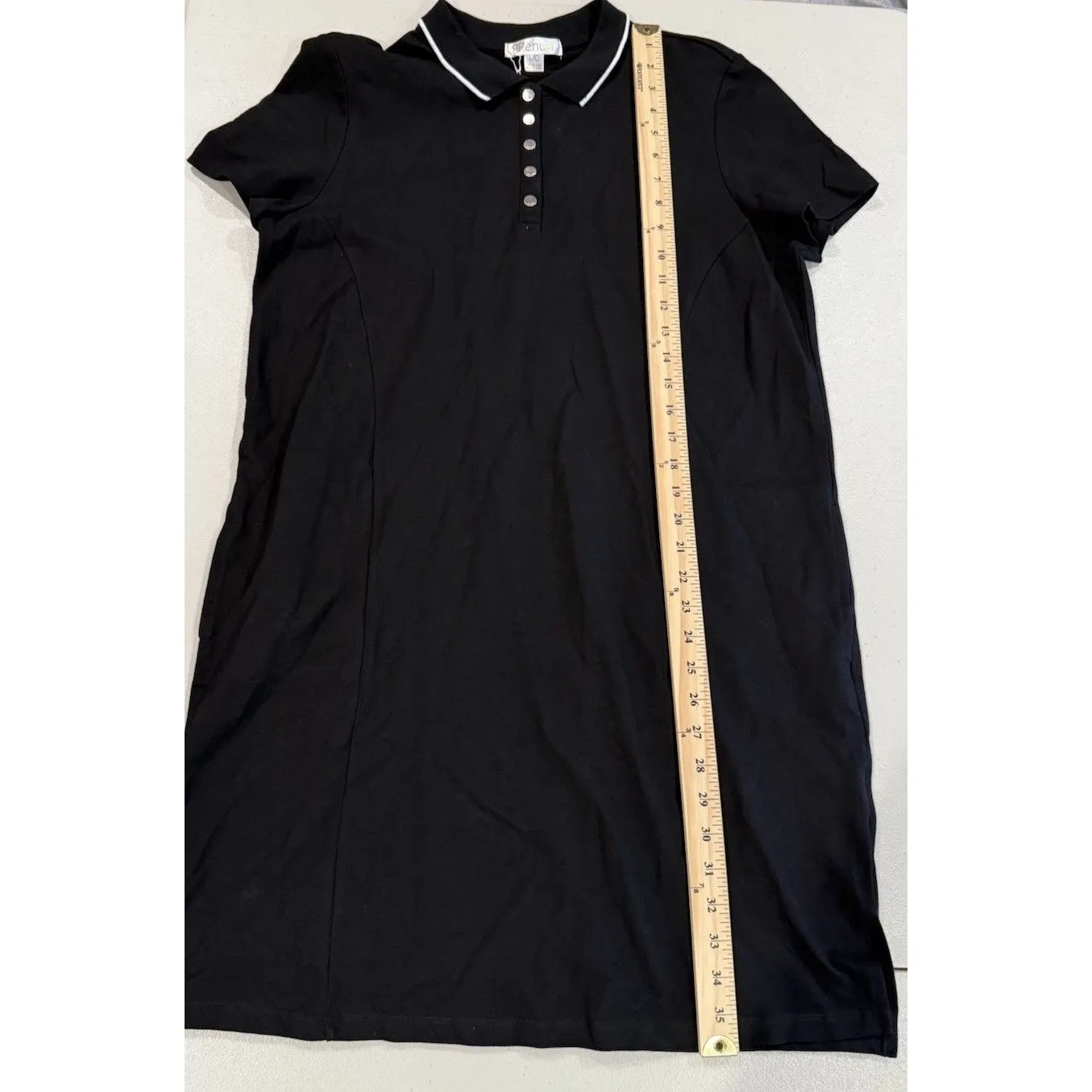 NEW Renuar Polo Dress Women Large Black Preppy Quiet Luxury Travel Minimal - Image 5