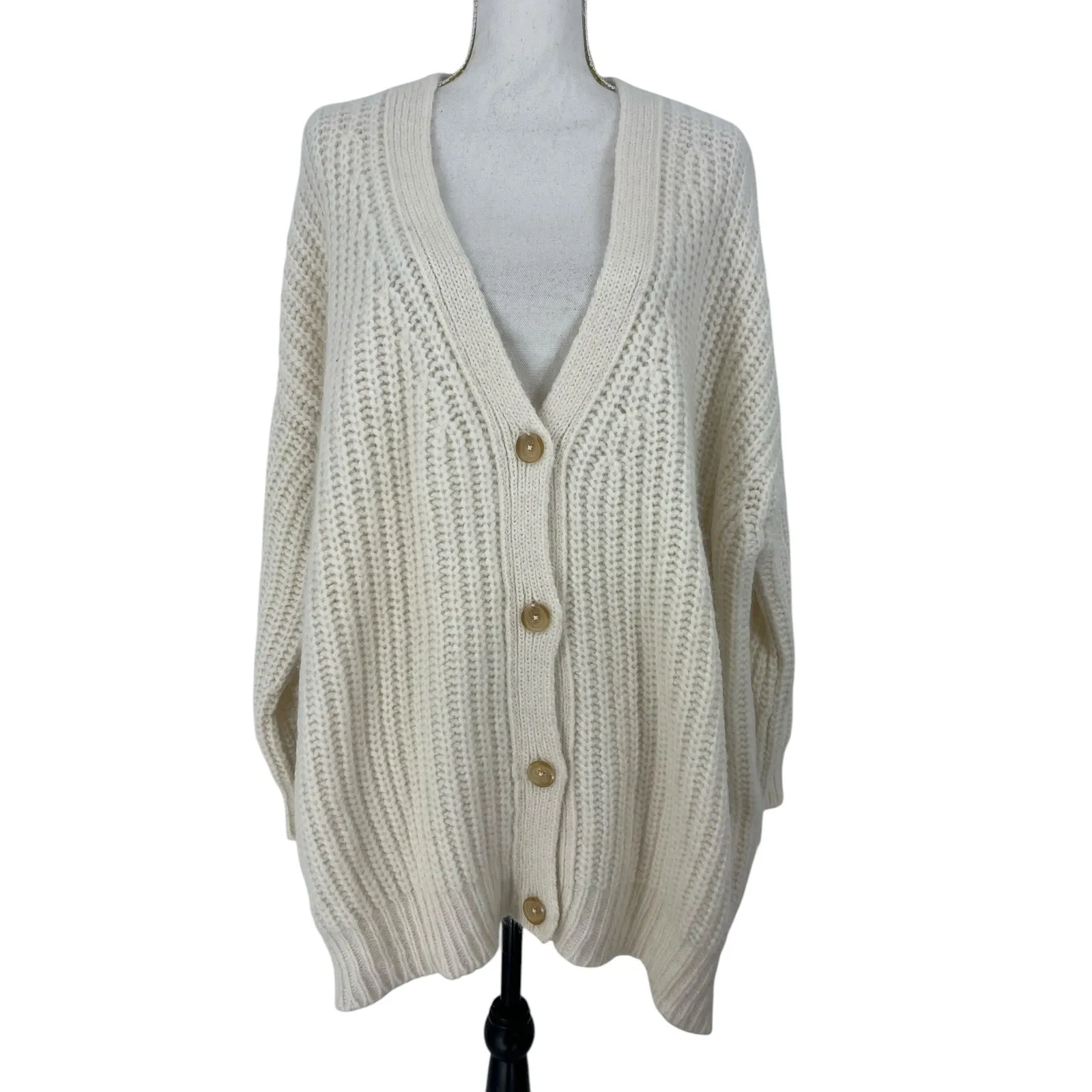 Jenni Kayne Alpaca Cocoon Cardigan In Ivory - Image 5