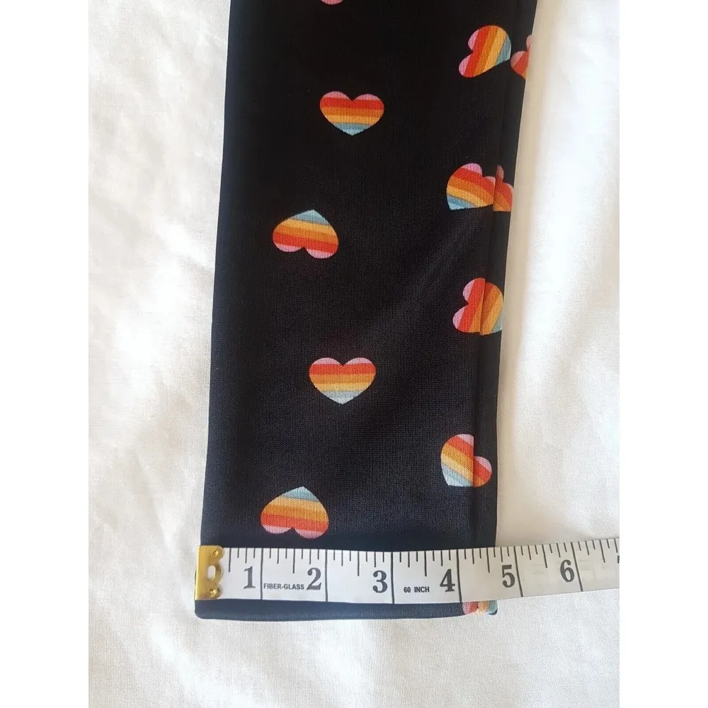 Serra Leggings Size Small Ladies Fleece Lined Heart Design Black Soft High Waist - Image 11
