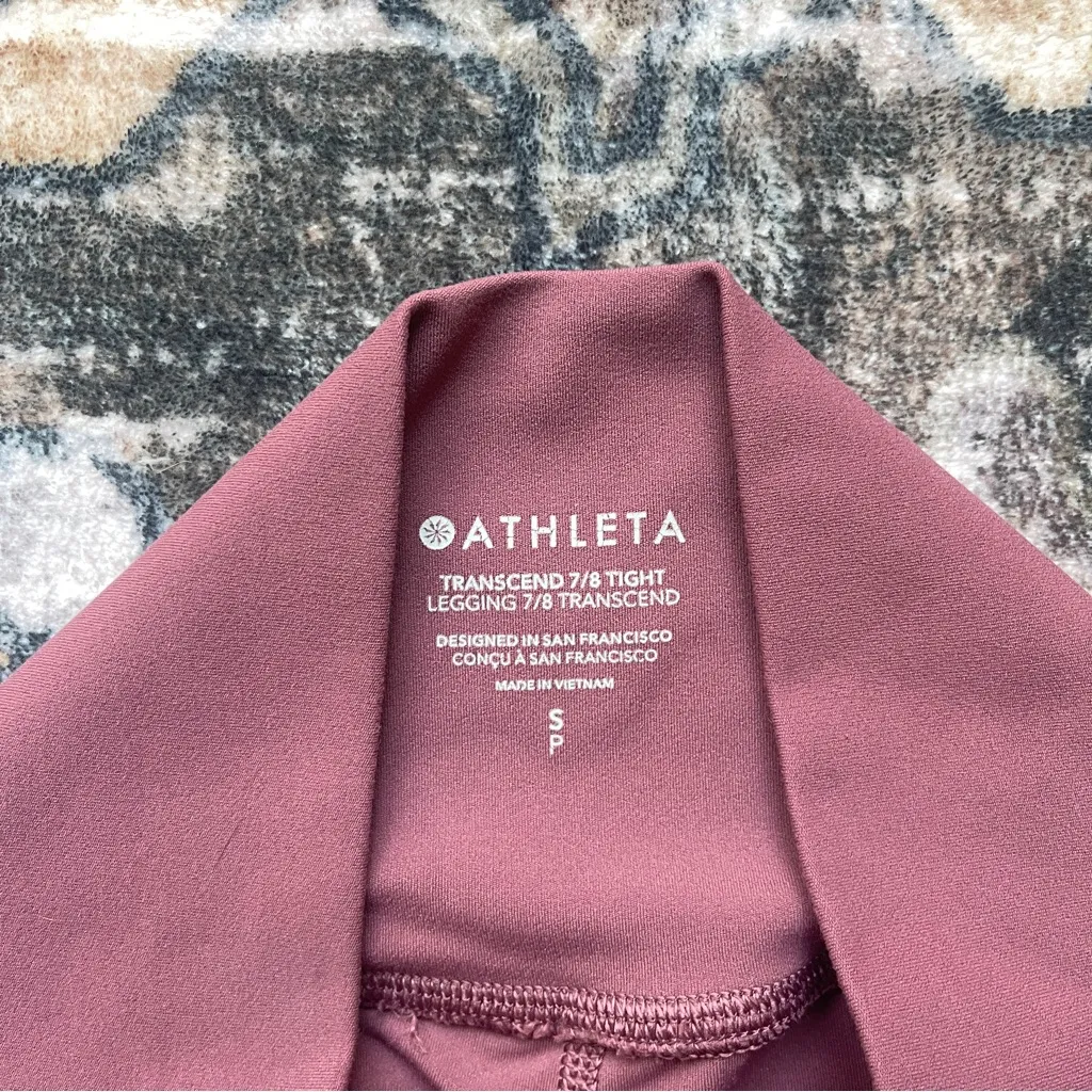 ATHLETA TRANSCEND 7/8 TIGHT tawny rise high rise stretchy leggings - Image 3