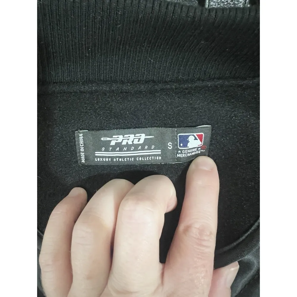 MLB BALTIMORE ORIOLES CLASSIC WOOL WOMEN'S VARSITY JACKET Small Black - Image 6