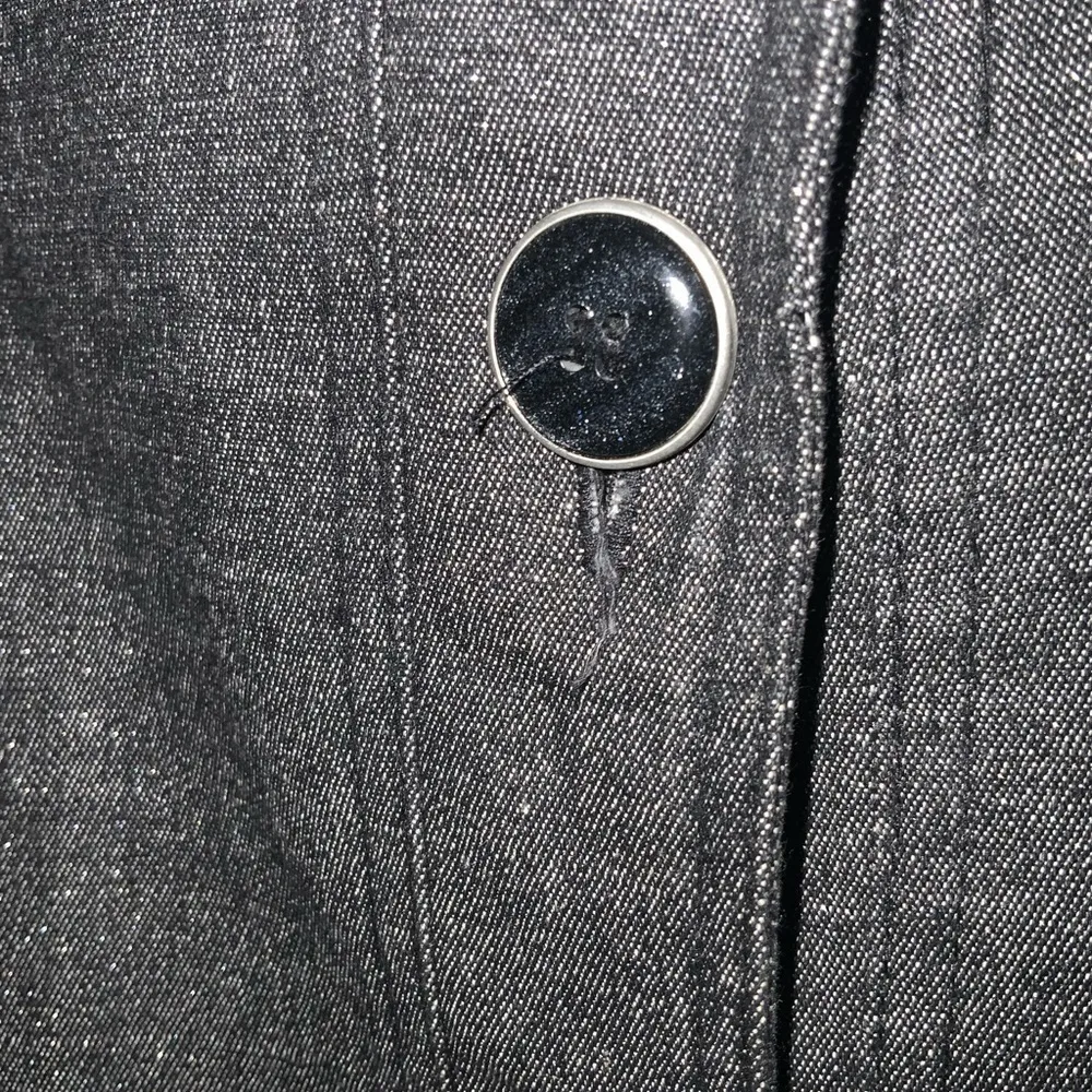 Requirements Dark Gray Metallic Cotton Blend Lined Notched 3 Button Blazer 10 - Image 4