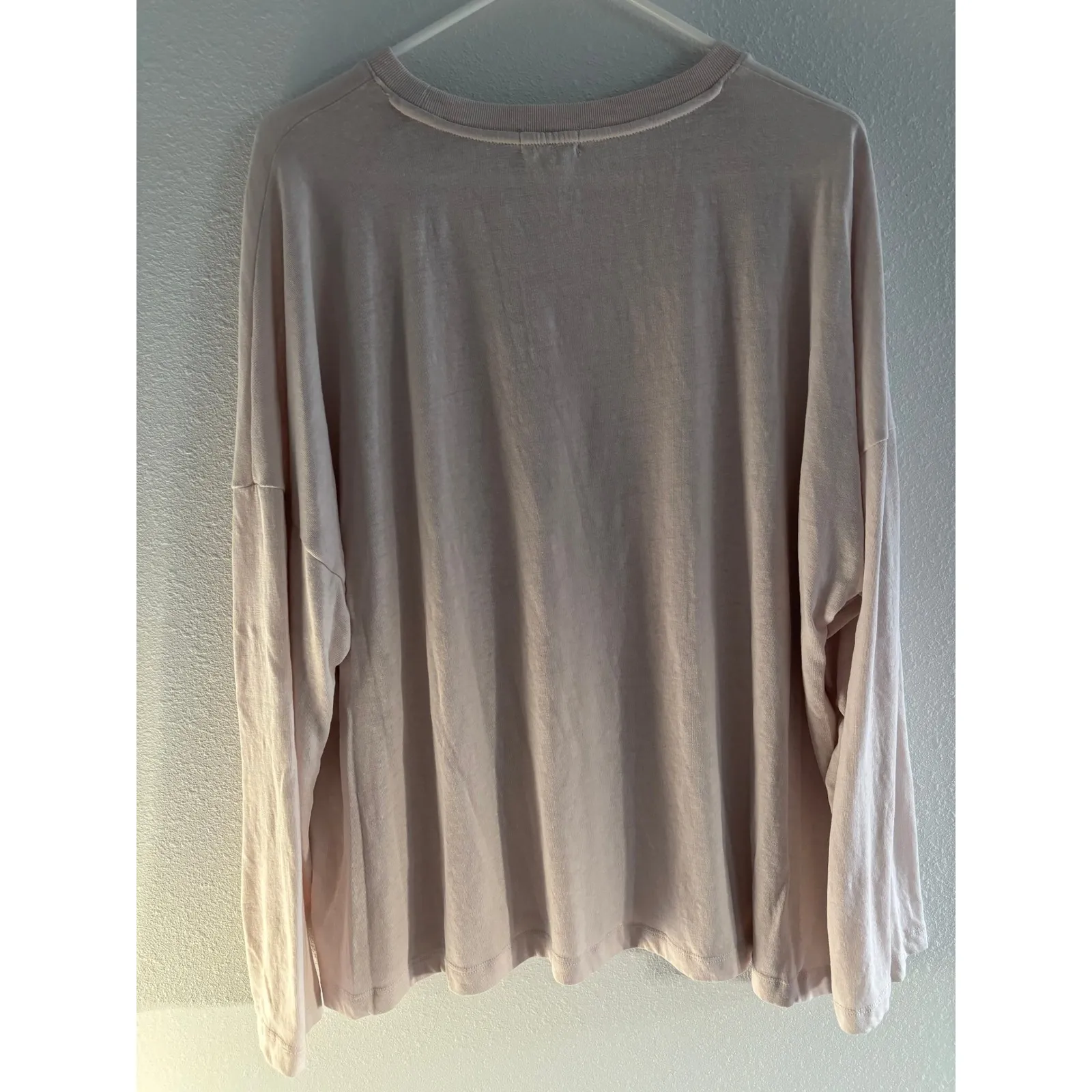 Barefoot Dreams Malibu Collection Top Womens 1XL Pink Burnout Slub Lounge Travel Size 1X - Image 2