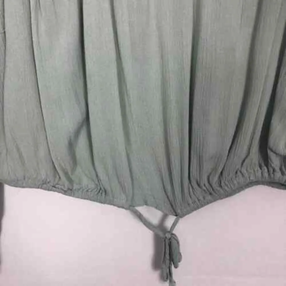 Seven Sisters Top Womens Small Crochet Boho Gauzy Cropped Relaxed Boxy Fairy - Image 4