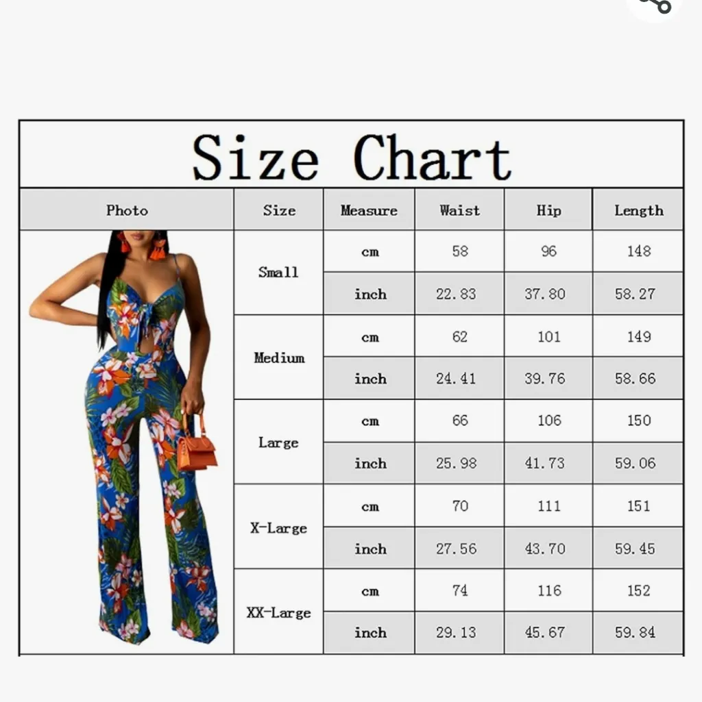 Wide Leg Casual long Jumpsuits Spaghetti Straps one piece Floral NEW siz… Green - Image 3