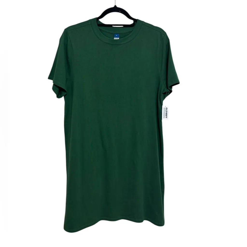 NWT Old Navy Vintage Crew-Neck Mini T-Shirt Dress in Green - Size M - Image 3