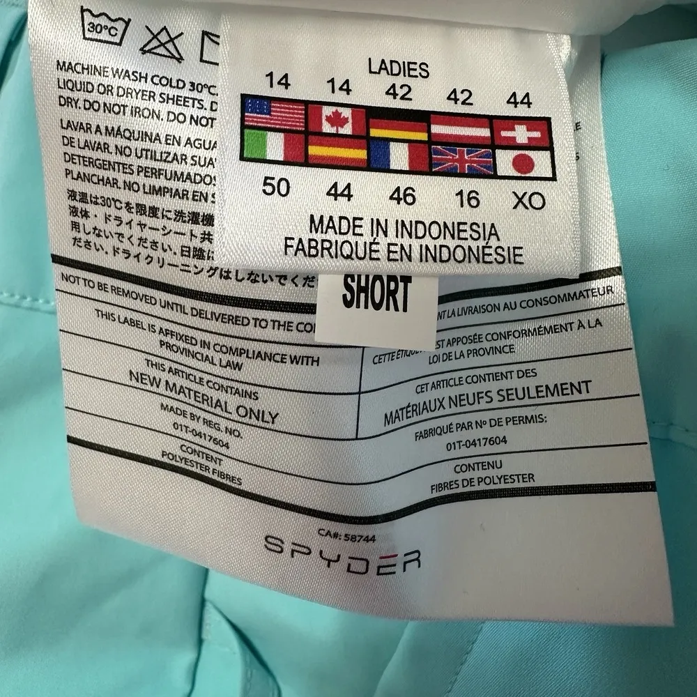 Spyder Women's Size 14Short Blue Ski Snow Pants Insulated Gorpcore NWT - Image 8