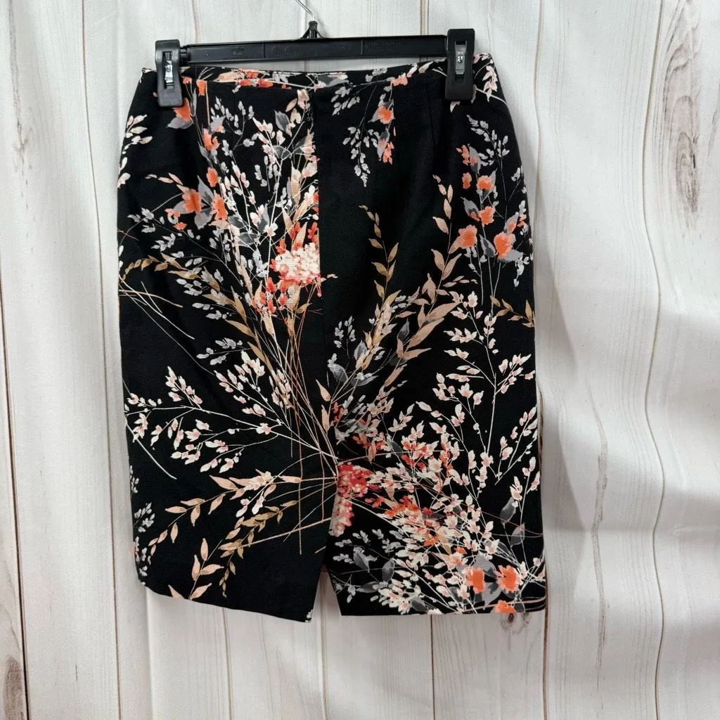 Talbots Women’s 2P Black Floral Mini Pencil Skirt Office Core Career Work - Image 4