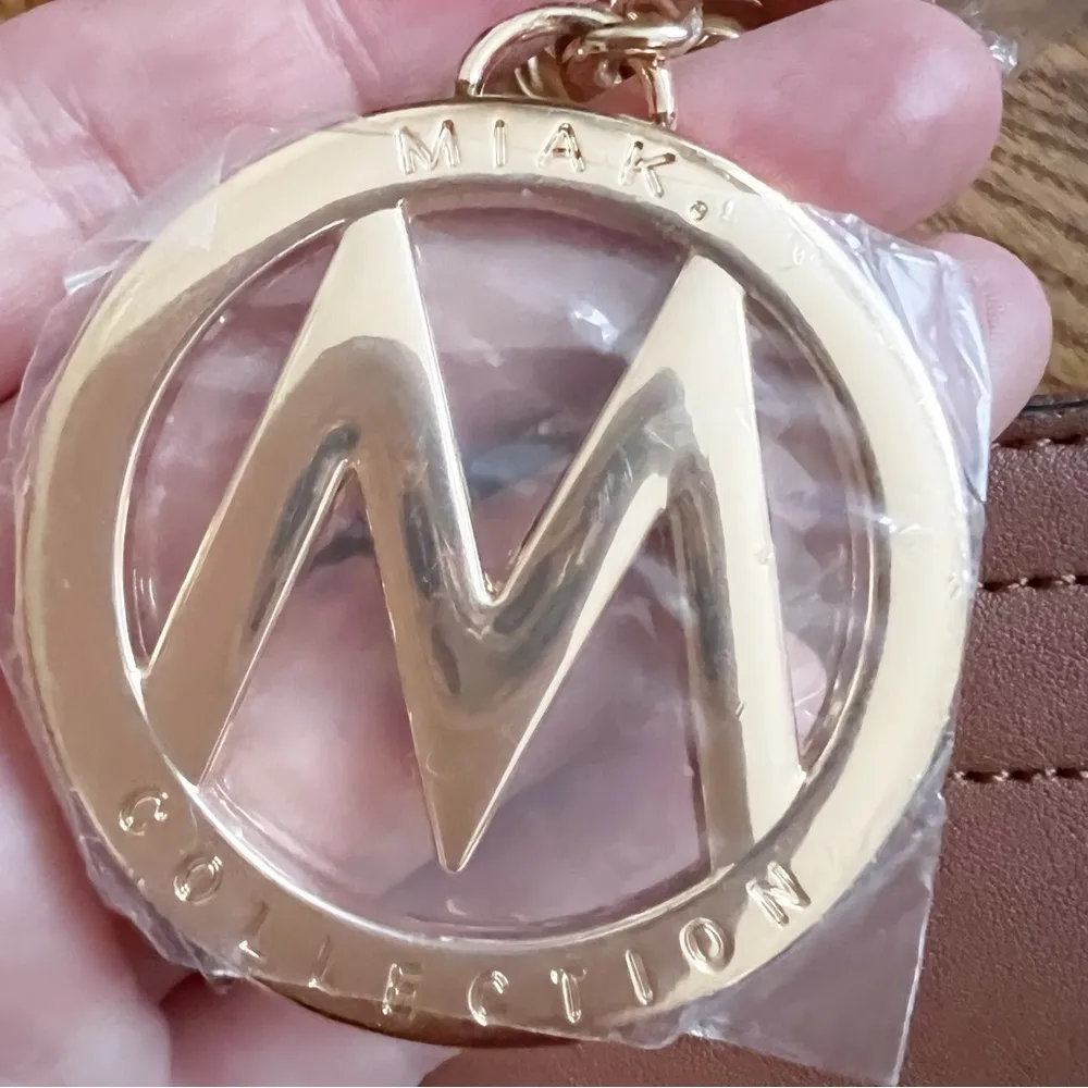 MKF Collection Tenna Satchel Handbag and Wristlet Set Cognac Brown NEW $139 - Image 3