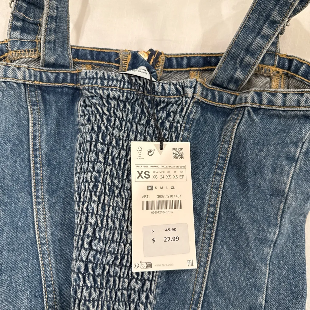 NEW Zara Denim Blue Tank Top - Image 4