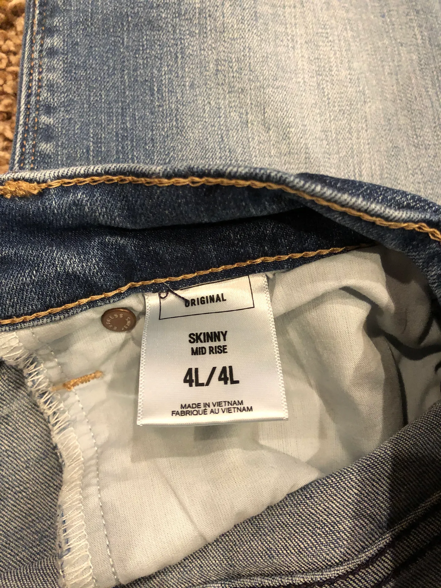 Skinny Mid Rise Distressed Jeans - Image 7