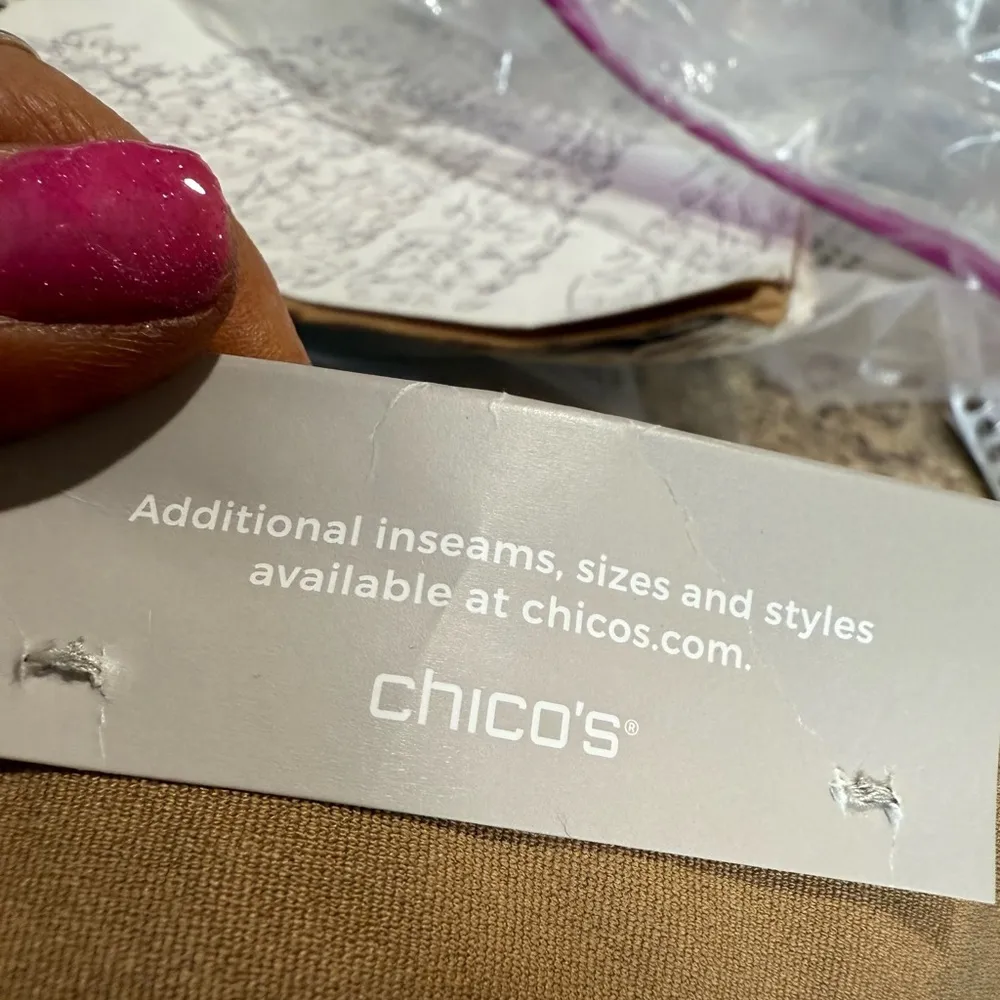 Chico's Tan Ankle Cropped Tailored Fit Pants - Image 8