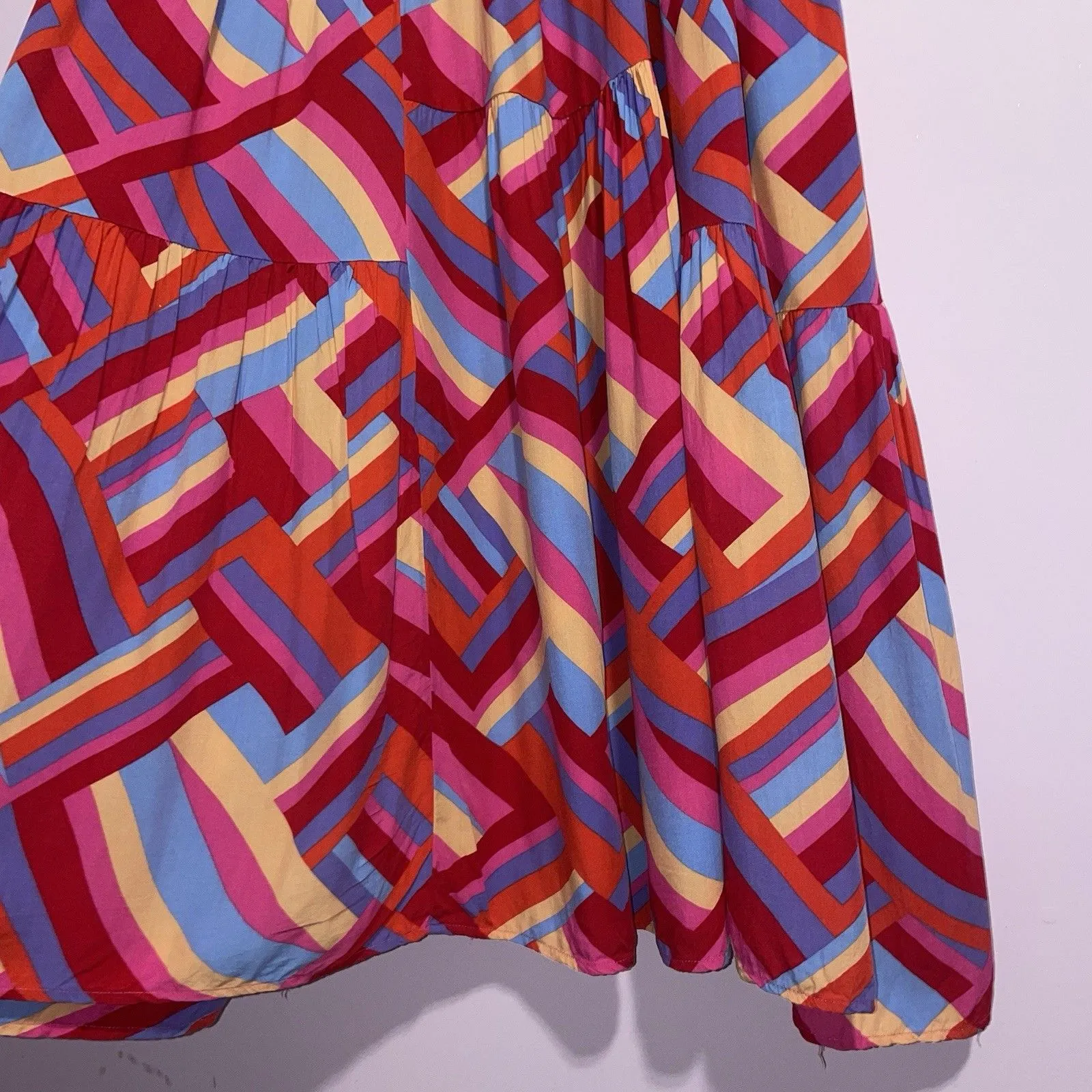 Anthropologie ATL Abel the Label Tiered Maxi Dress Women S Boho Artsy Pockets - Image 4