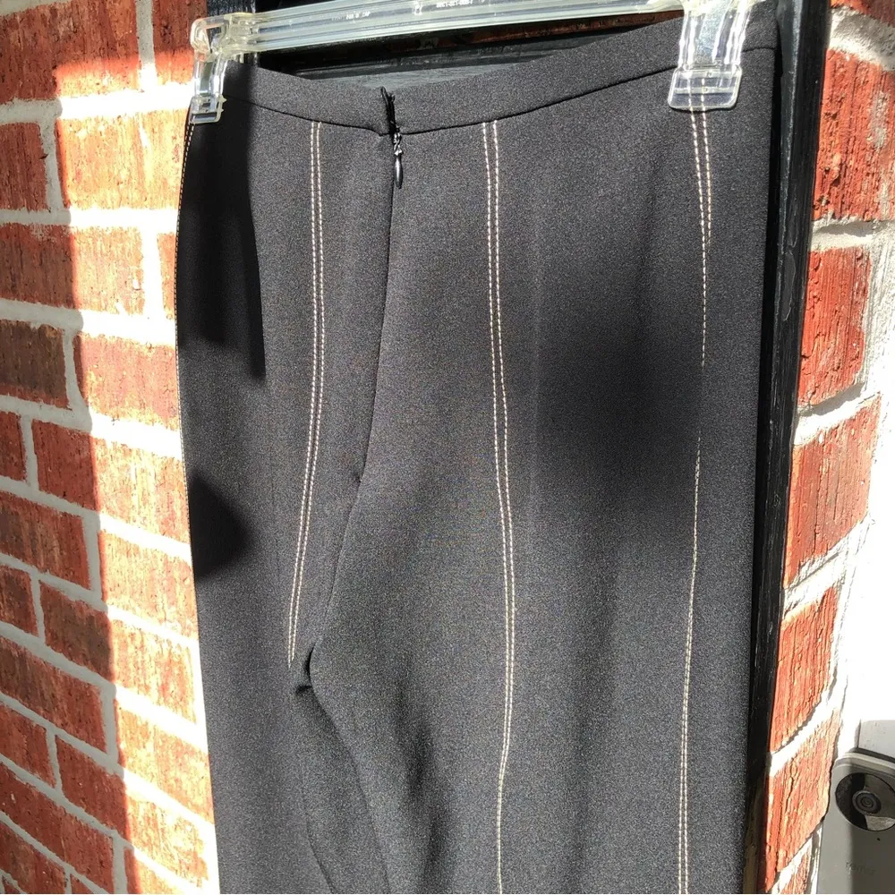 Alberto Makali Black Slacks Pants Accent Stitch 4 - Image 4