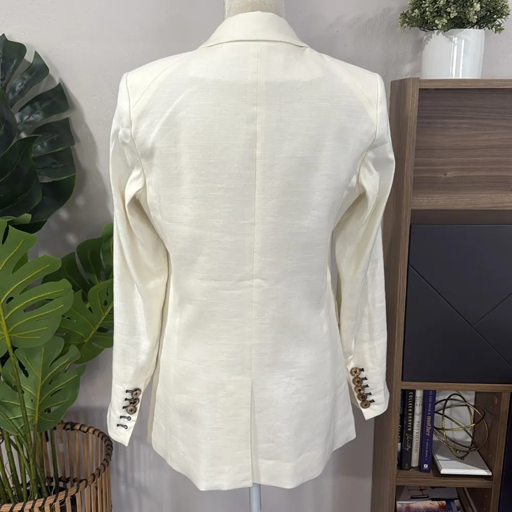 Veronica Beard Gaya Dickey Linen Blend Jacket - Image 2