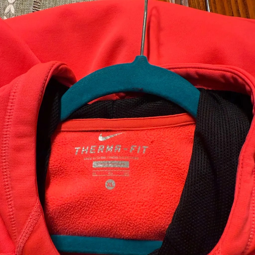 Nike Vibrant Neon Pink Pullover Hoodie w/ Cowl Neck - Size XL - Image 3