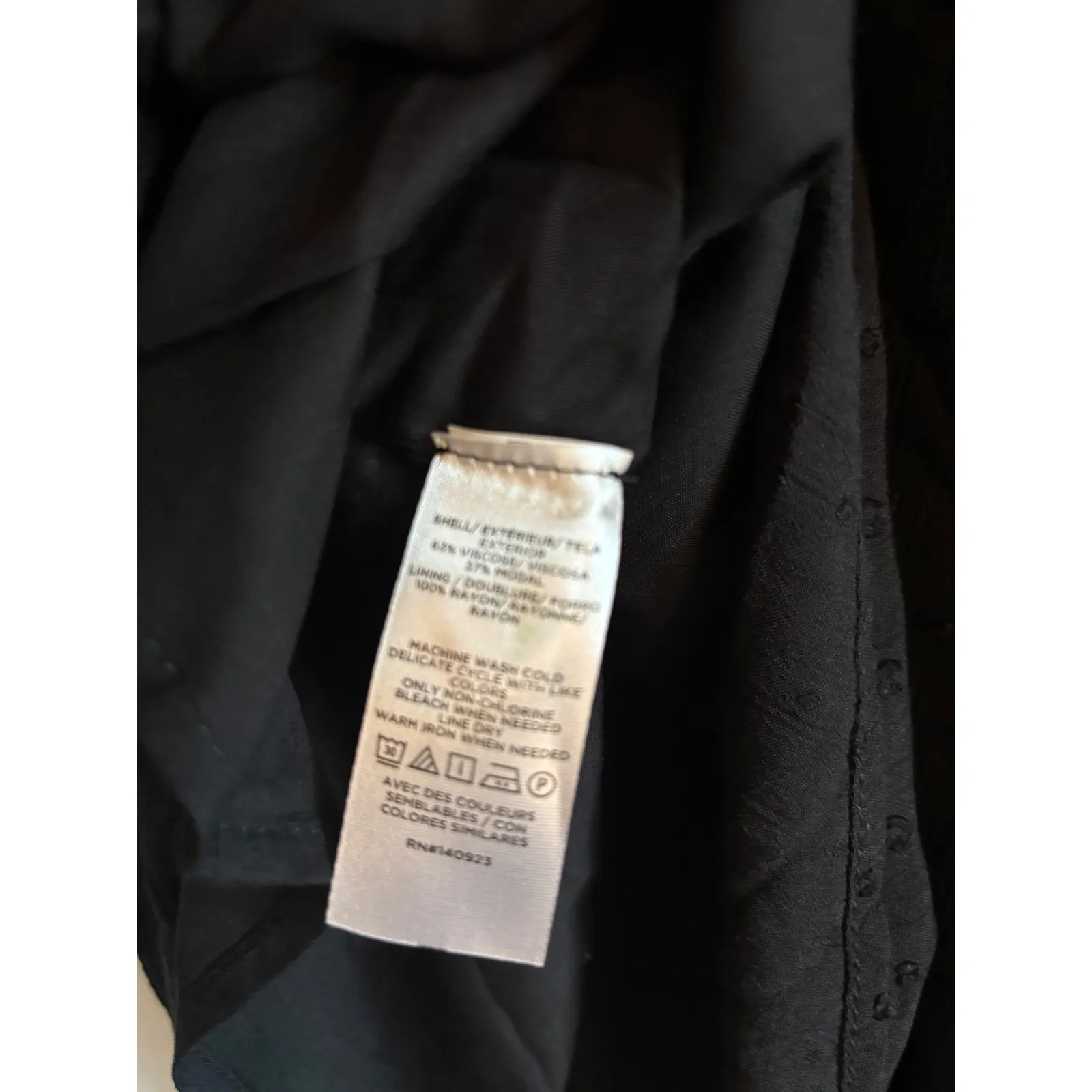 Loft Clip Button Swing Dress Size Medium NWT – Black Embroidered, Gold Buttons - Image 6