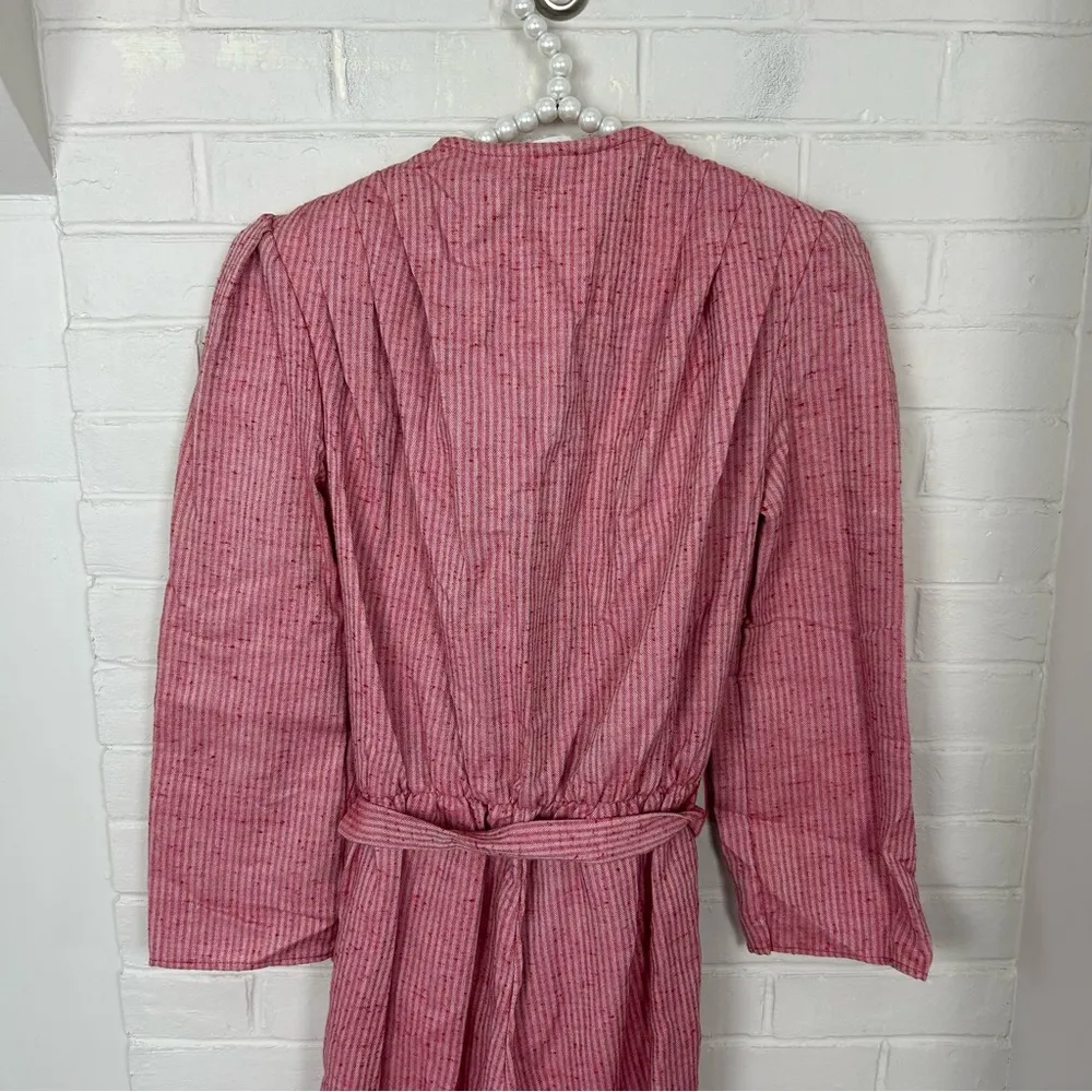 Vintage Scarlett Red Striped Shoulder Pad Jumpsuit - Image 10