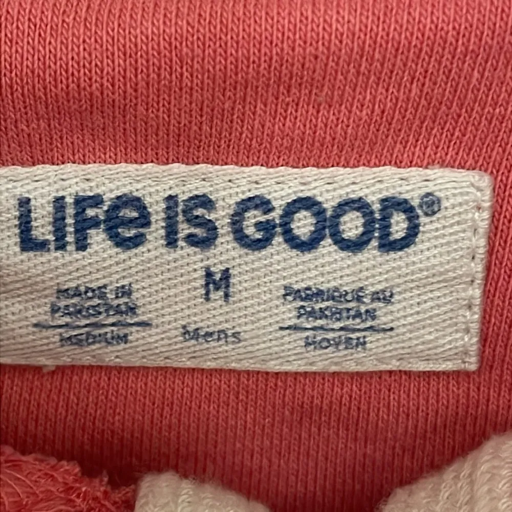 Life is Good Pink Hiker Hoodie Medium - Image 4