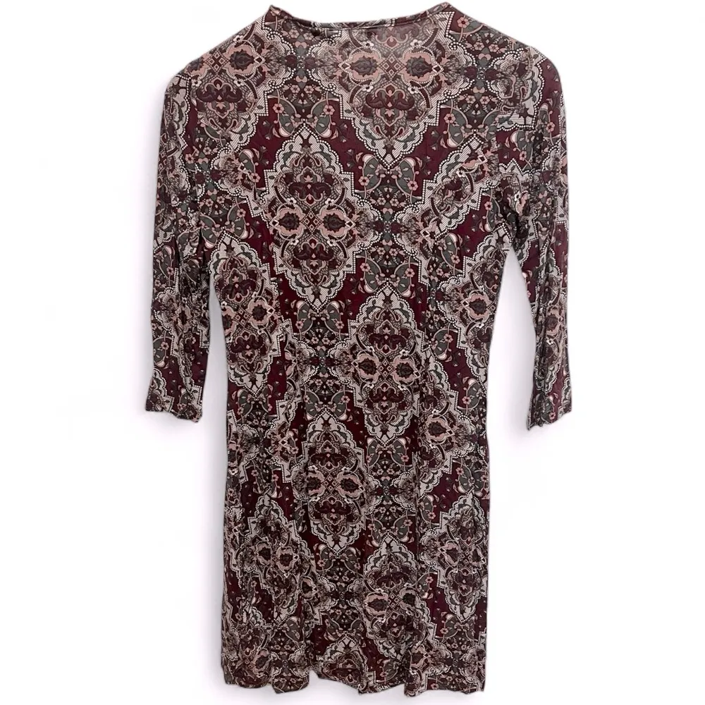 NWT Fratini Woman Patterned 3/4 Sleeve Dress size medium Multiple - Image 4