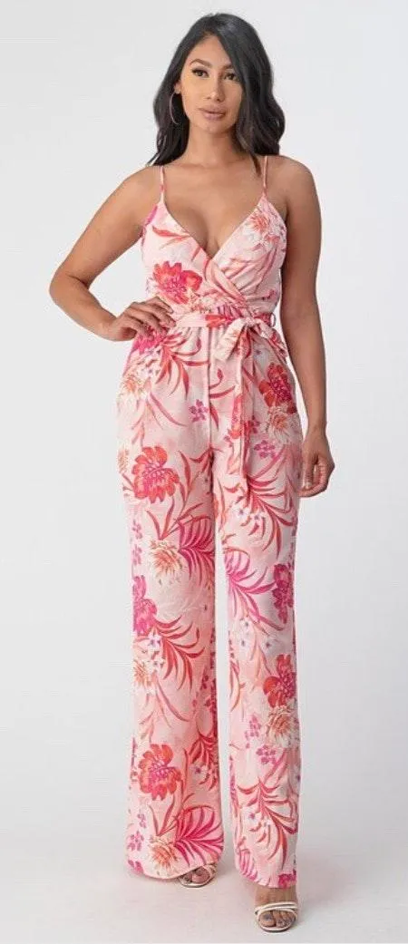 Floral Wide Leg Romper Multi - Image 2