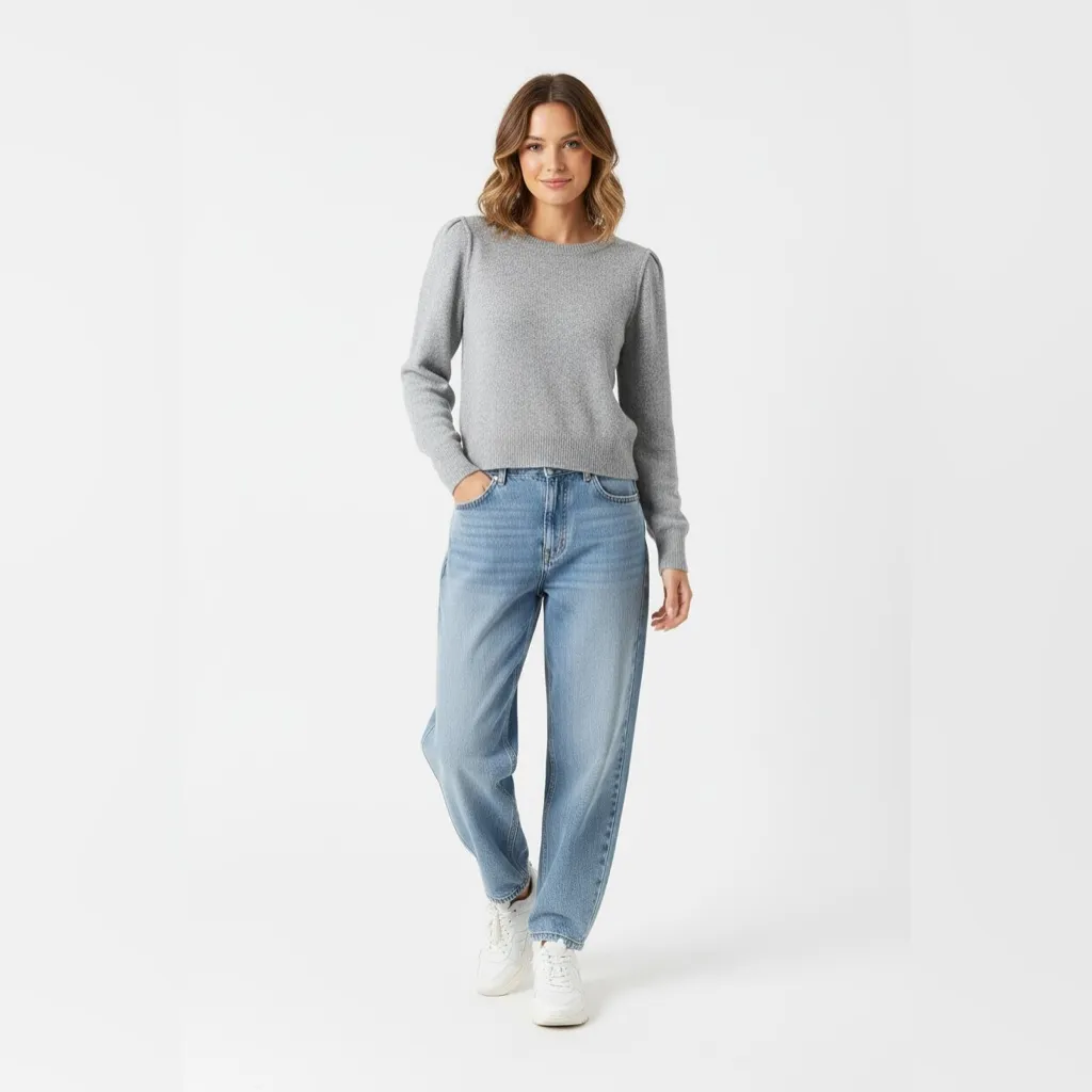 Free People easy Street Puff sleeves Pullover Sweater - Image 5