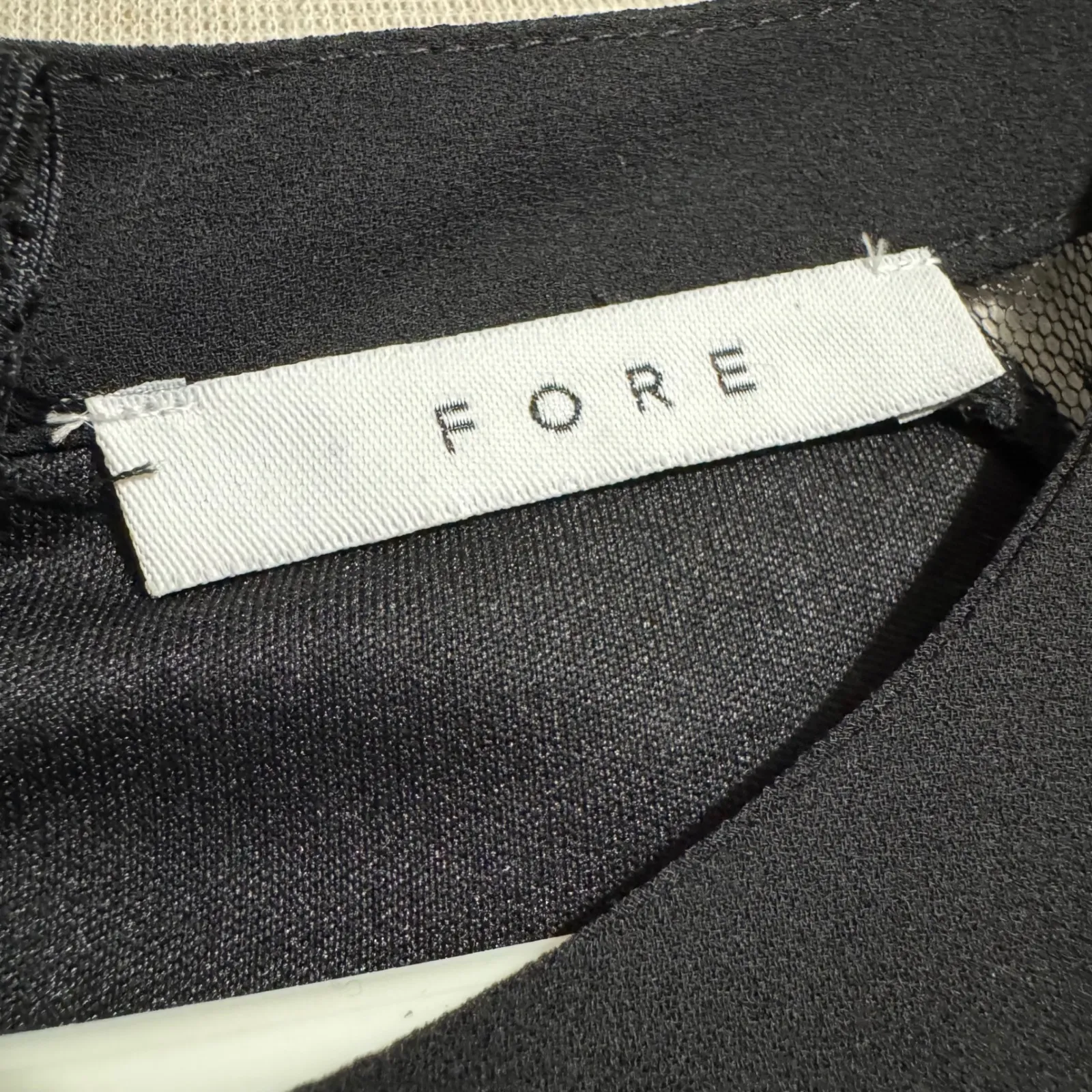 FORE Women Chic Black Casual Short Gothic Lined Dress with Sheer Sleeves Size L Size L - Image 11