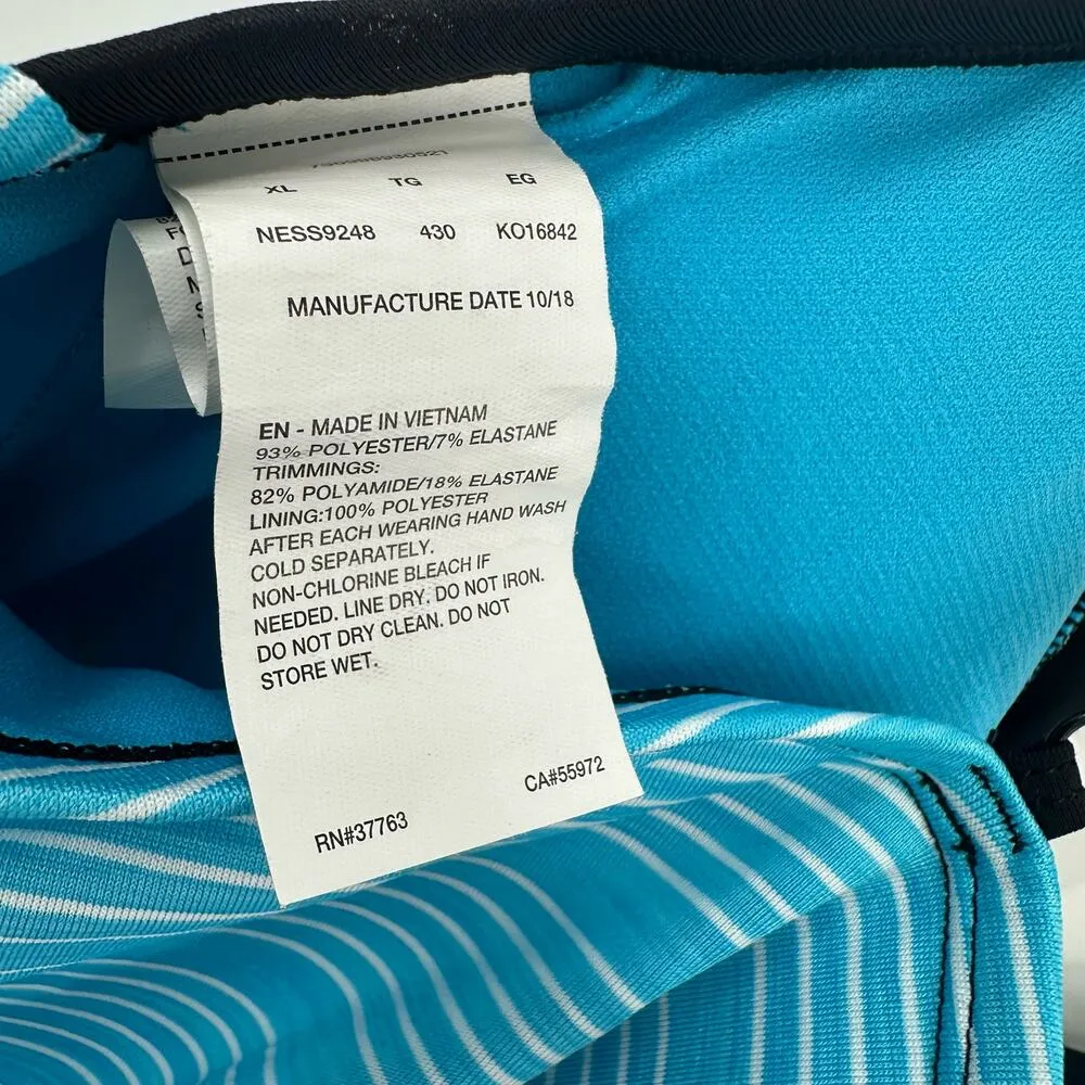 Nike Size XL Tank Top Blue Stripe Racerback Adjustable Strap Activewear Athletic - Image 3