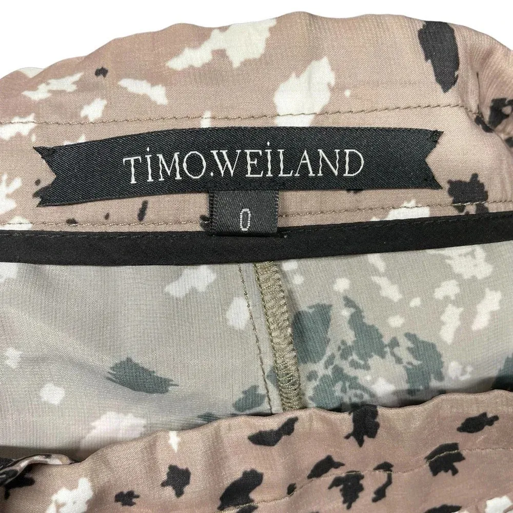 Timo‎ Weiland Taylor Track Pant Jogger Pants Tan Dotted Animal Print Size 0 - Image 8